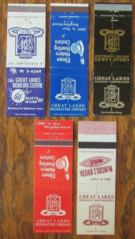 Great Lakes Bowling Centre - Matchbooks